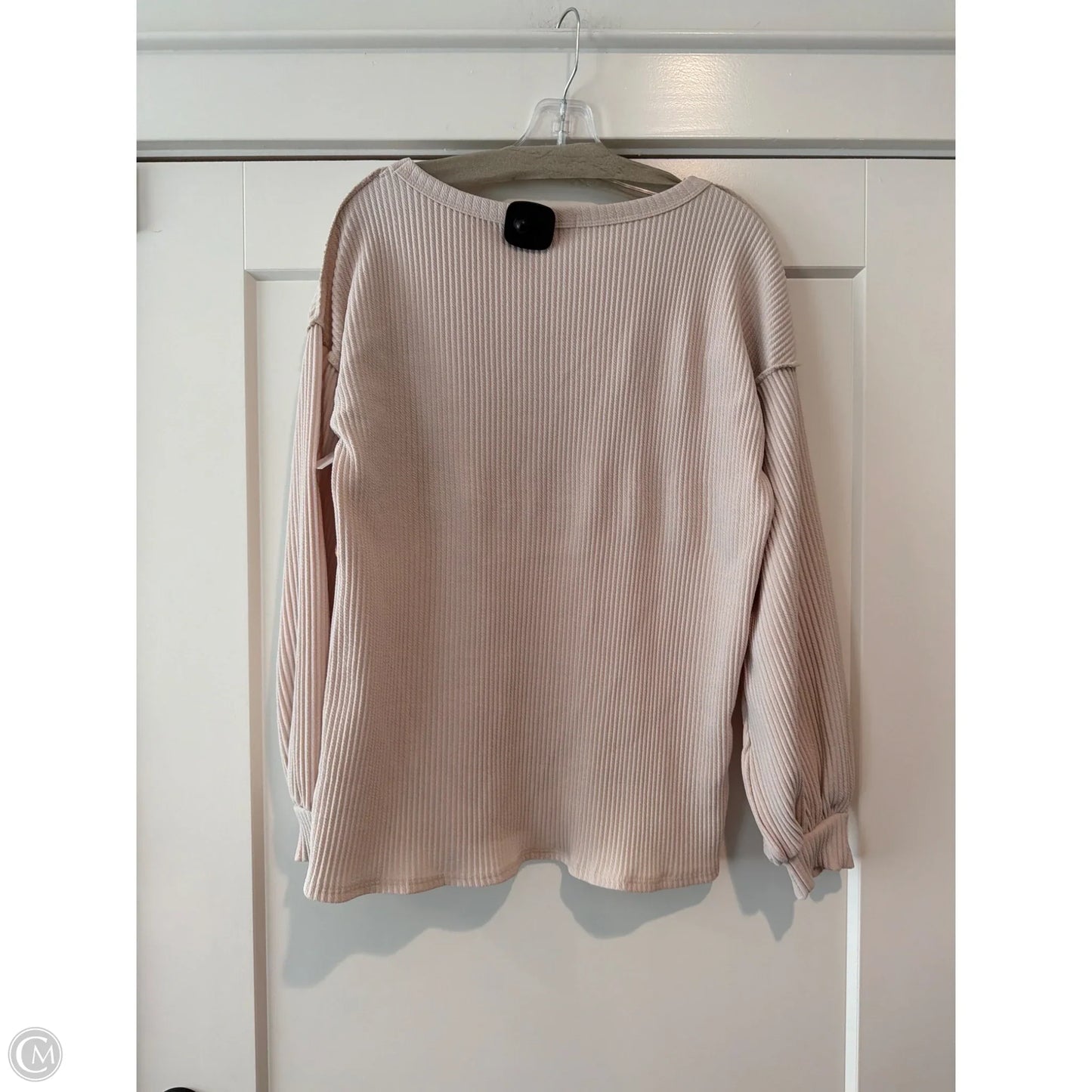 Top Long Sleeve By Bibi In Cream, Size: S