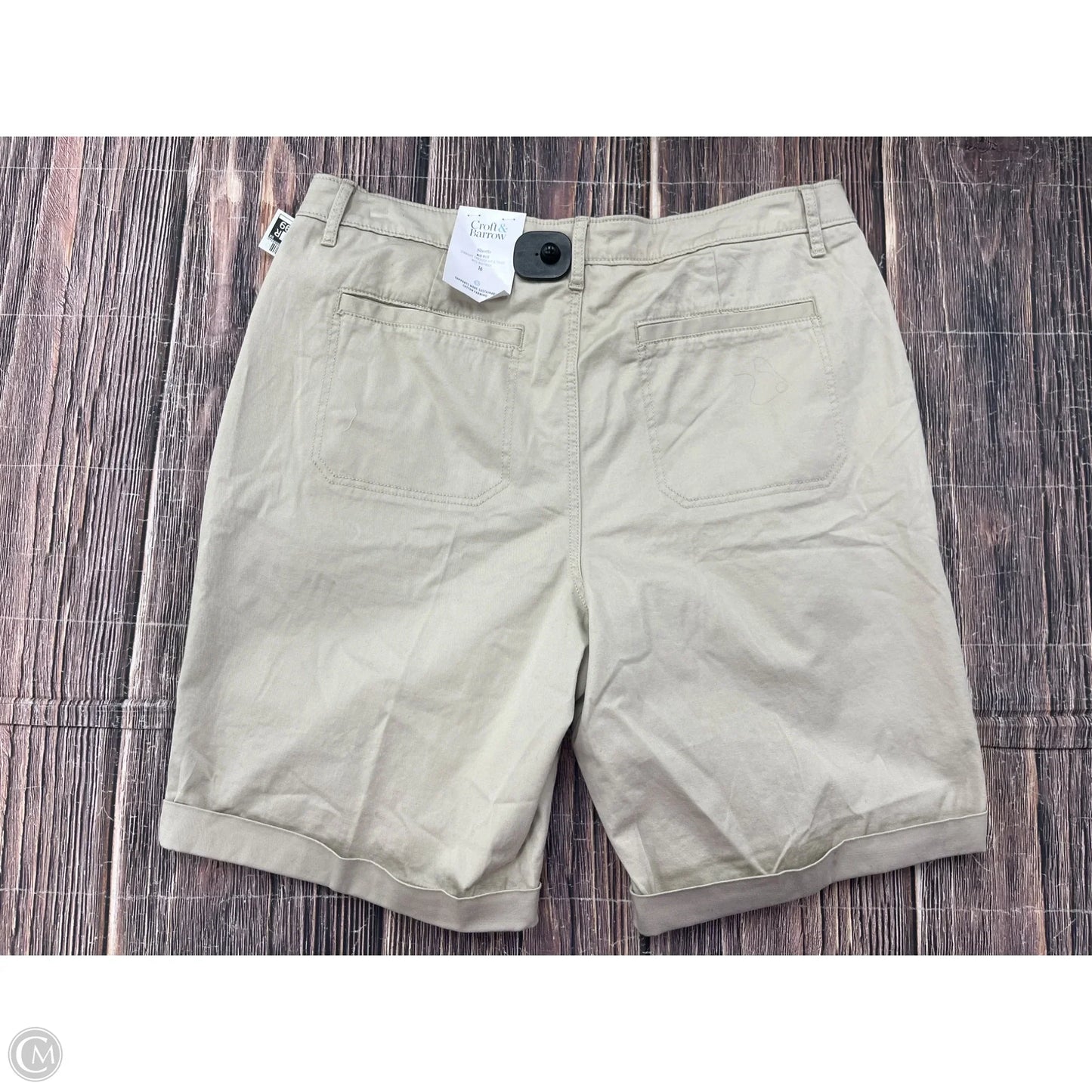 Shorts By Croft And Barrow In Cream, Size: 16