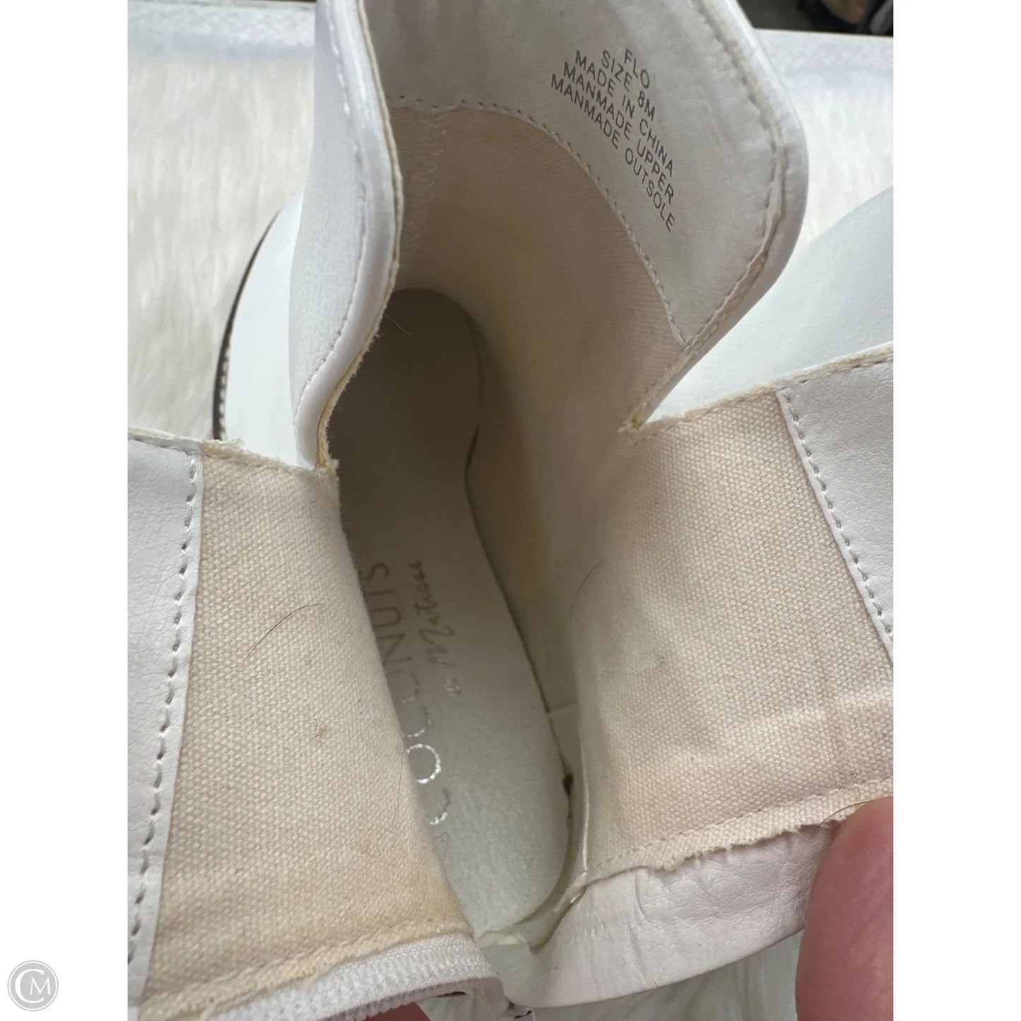 Boots Ankle Heels By Coconuts In White, Size: 8