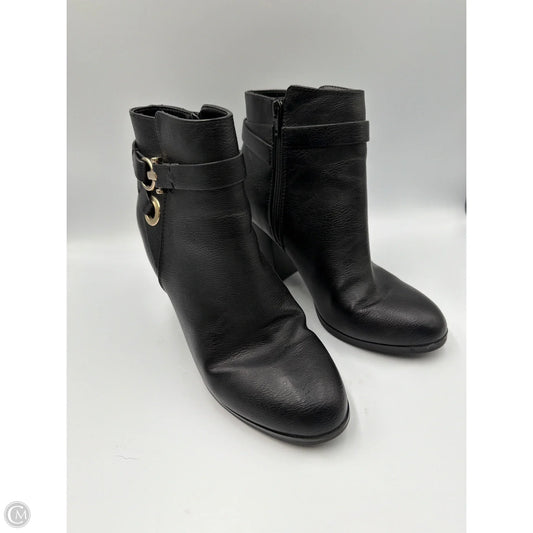 Boots Ankle Heels By Apt 9 In Black, Size: 9.5