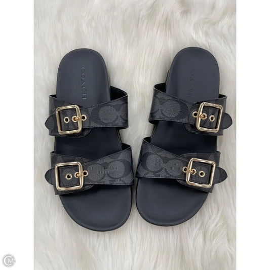 Sandals Designer By Coach In Black, Size: 8.5