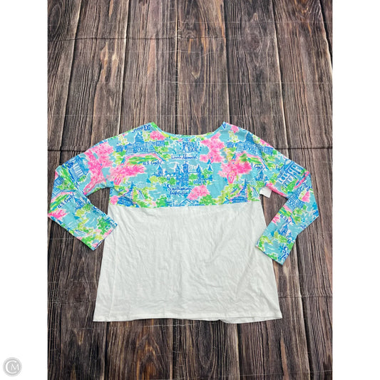 Top Long Sleeve Designer By Lilly Pulitzer In Blue, Size: L