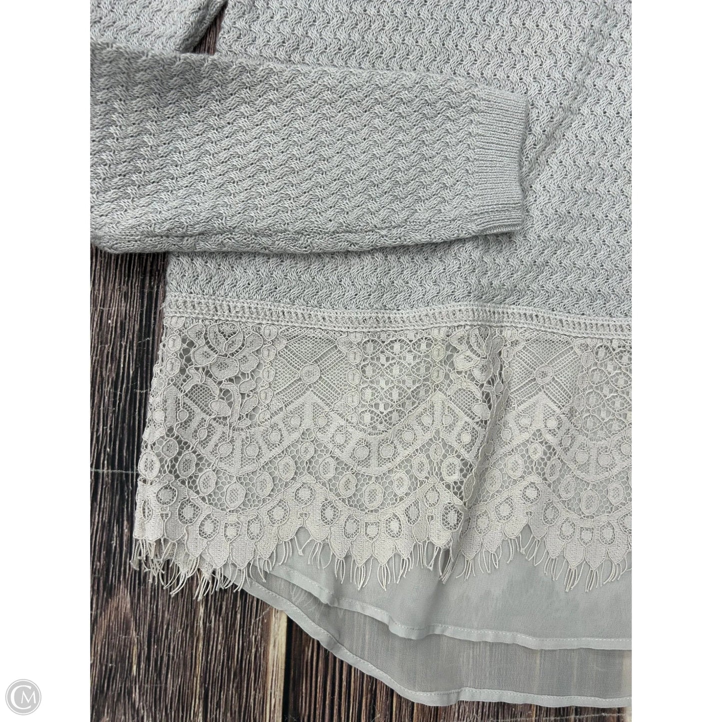 Sweater By Lucky Brand In Grey, Size: M