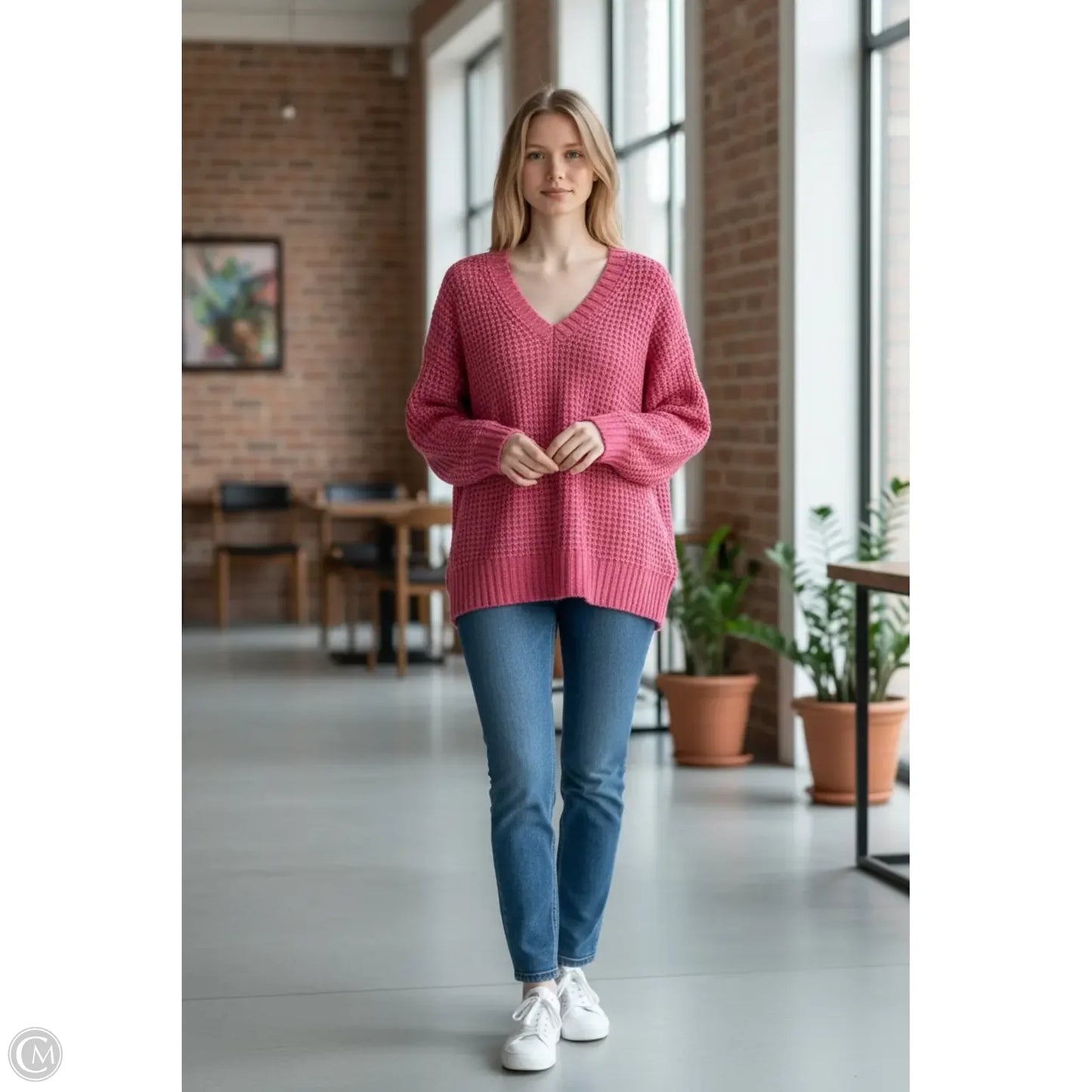 Sweater By American Eagle In Pink, Size: S