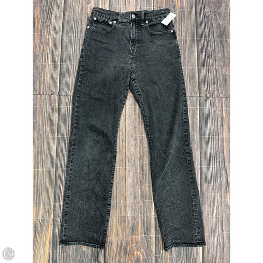 Jeans Straight By Madewell In Black Denim, Size: 4