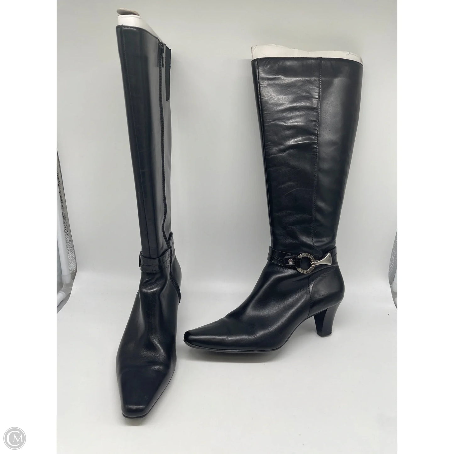 Boots Knee Heels By Anne Klein In Black, Size: 7.5