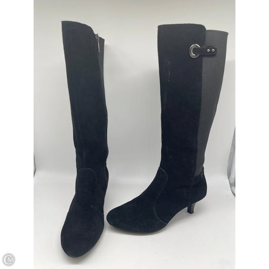 Boots Knee Heels By Anne Klein In Black, Size: 7.5
