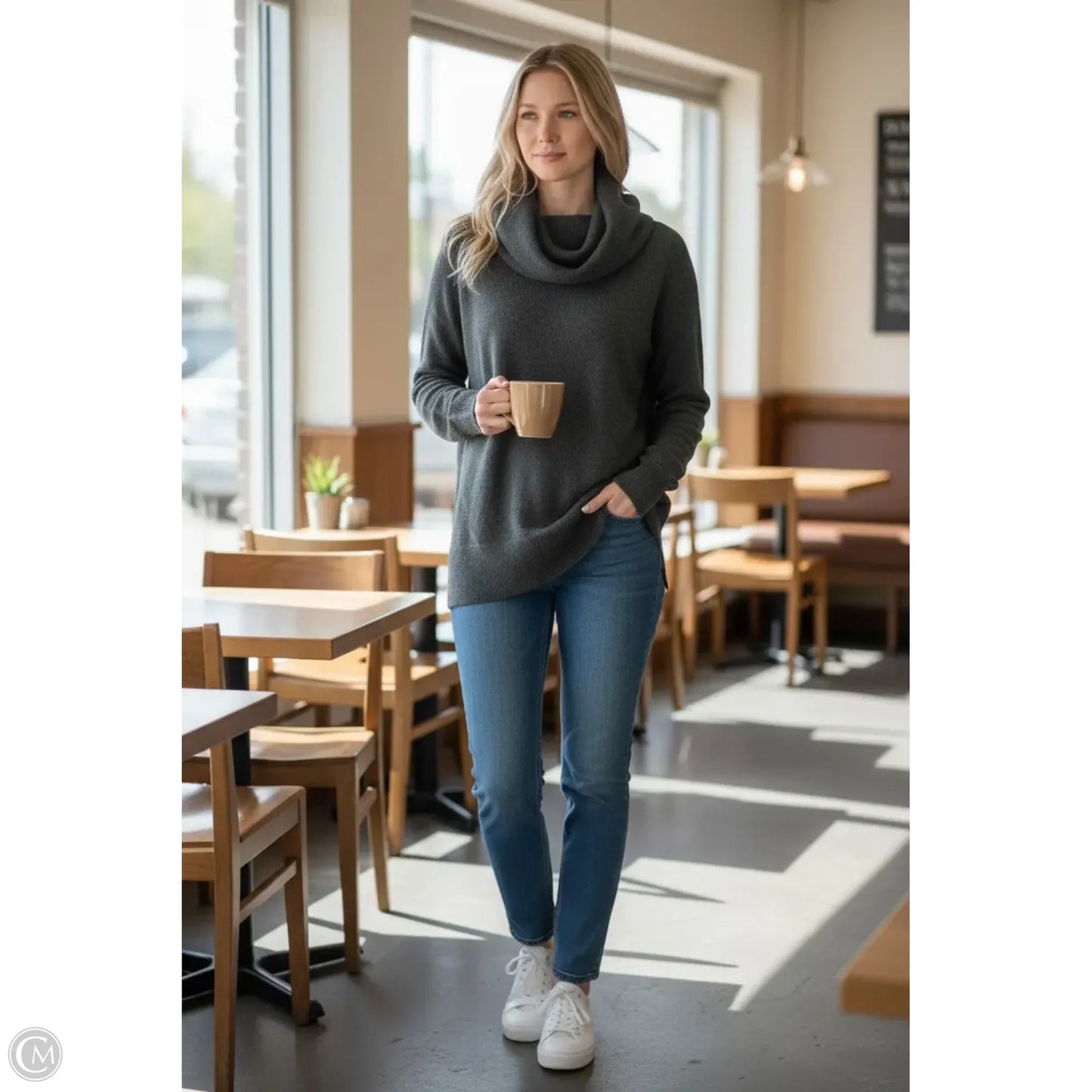 Sweater By Loft In Grey, Size: Xs