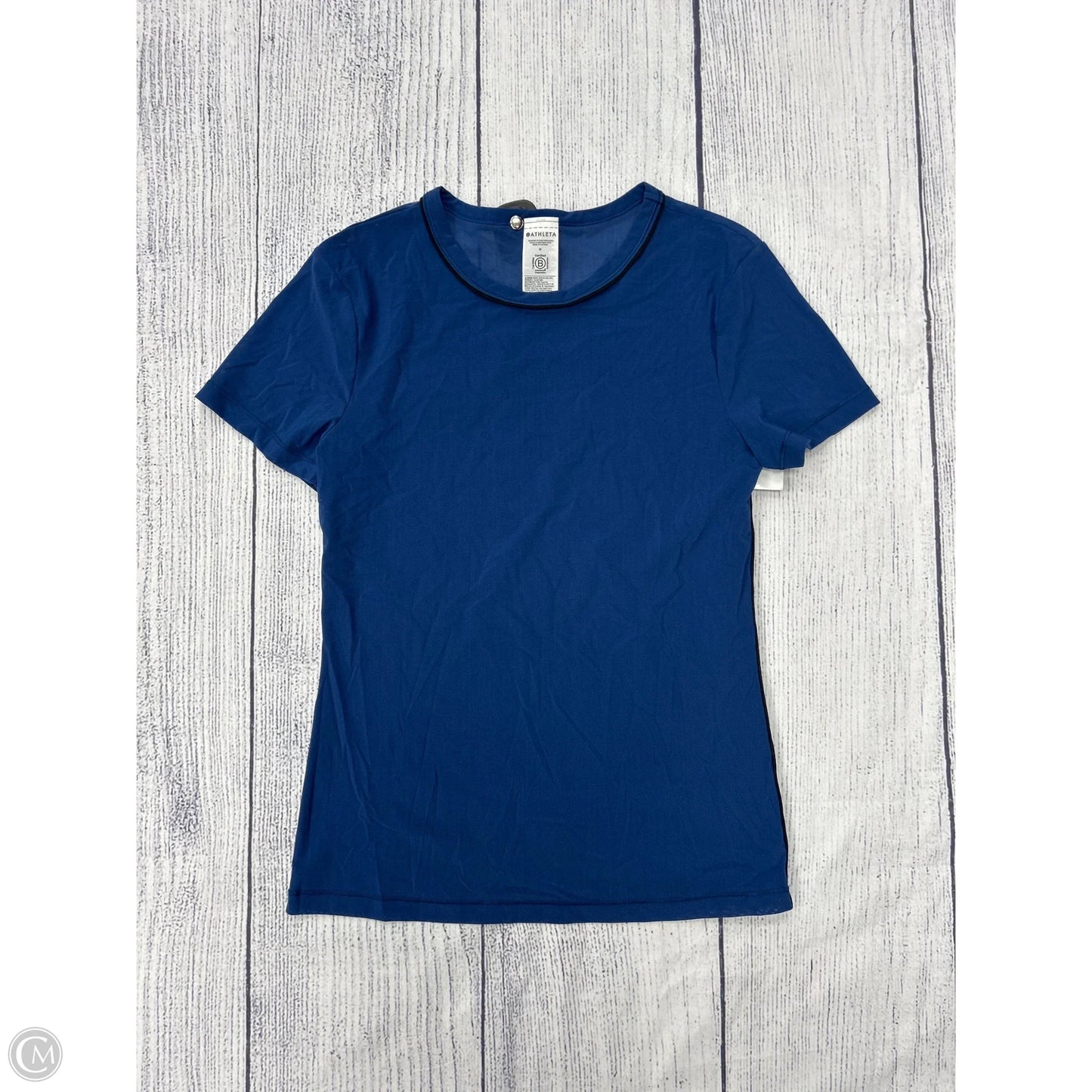 Athletic Top Short Sleeve By Athleta In Blue, Size: M