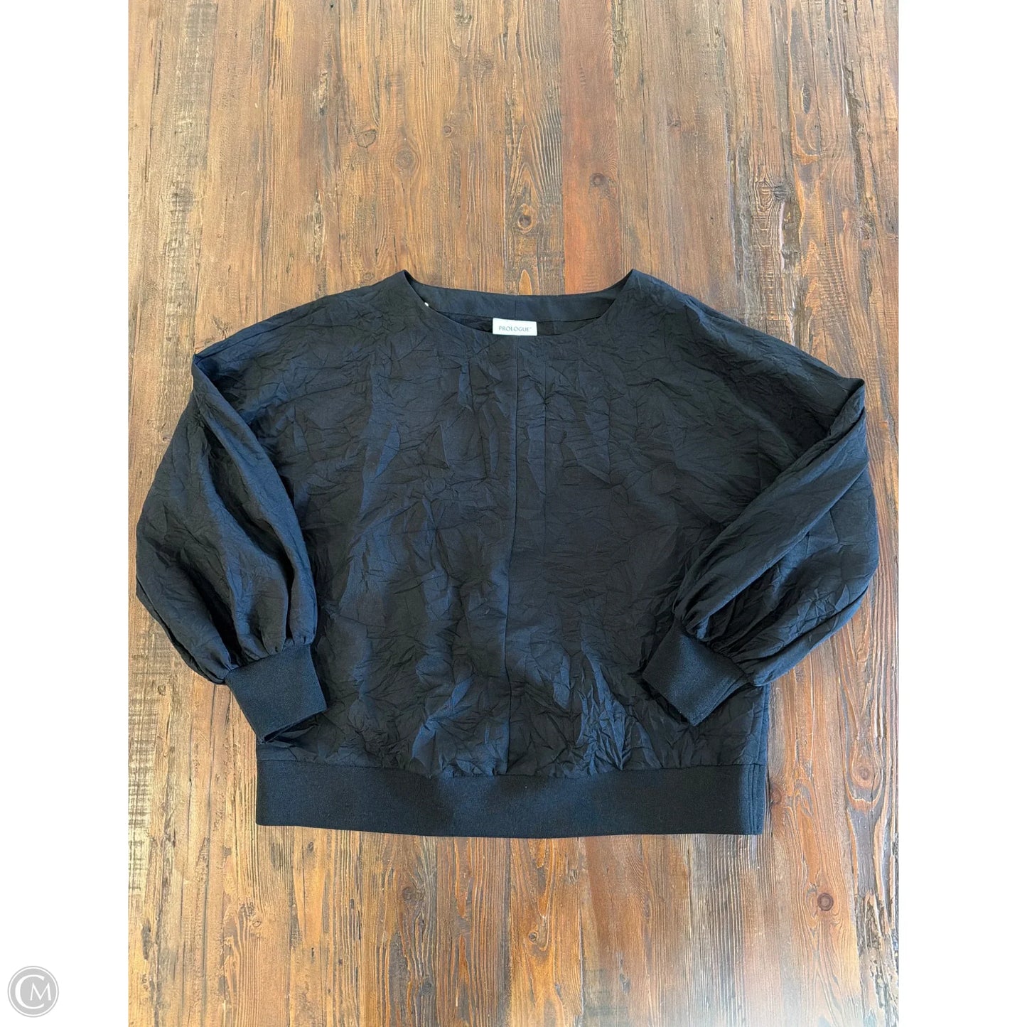 Top Long Sleeve By Prologue In Black, Size: M