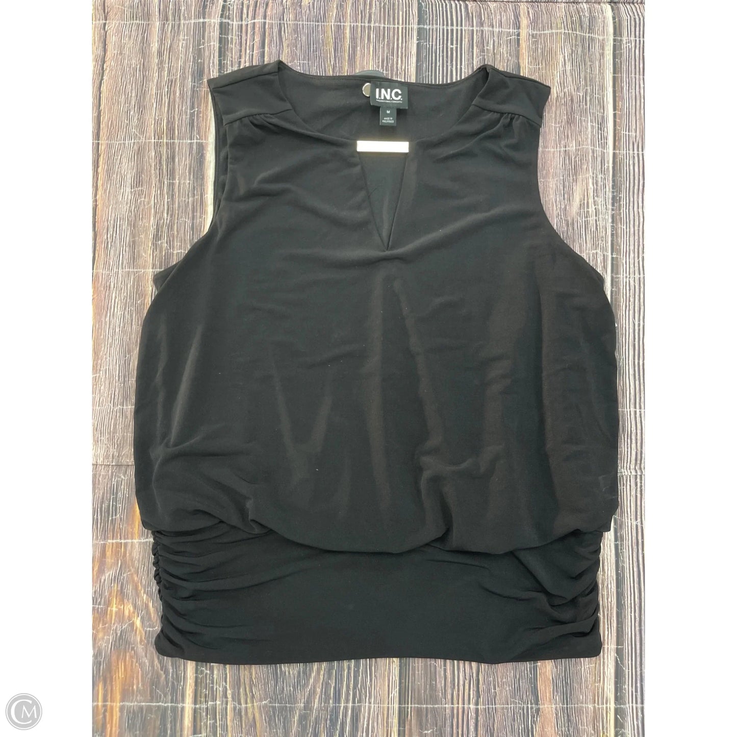 Tank Top By Inc In Black, Size: M