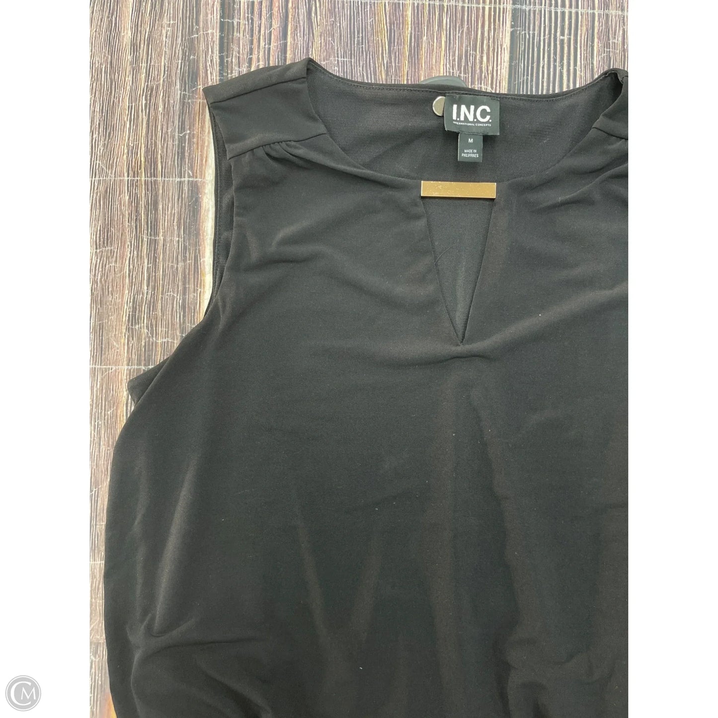 Tank Top By Inc In Black, Size: M