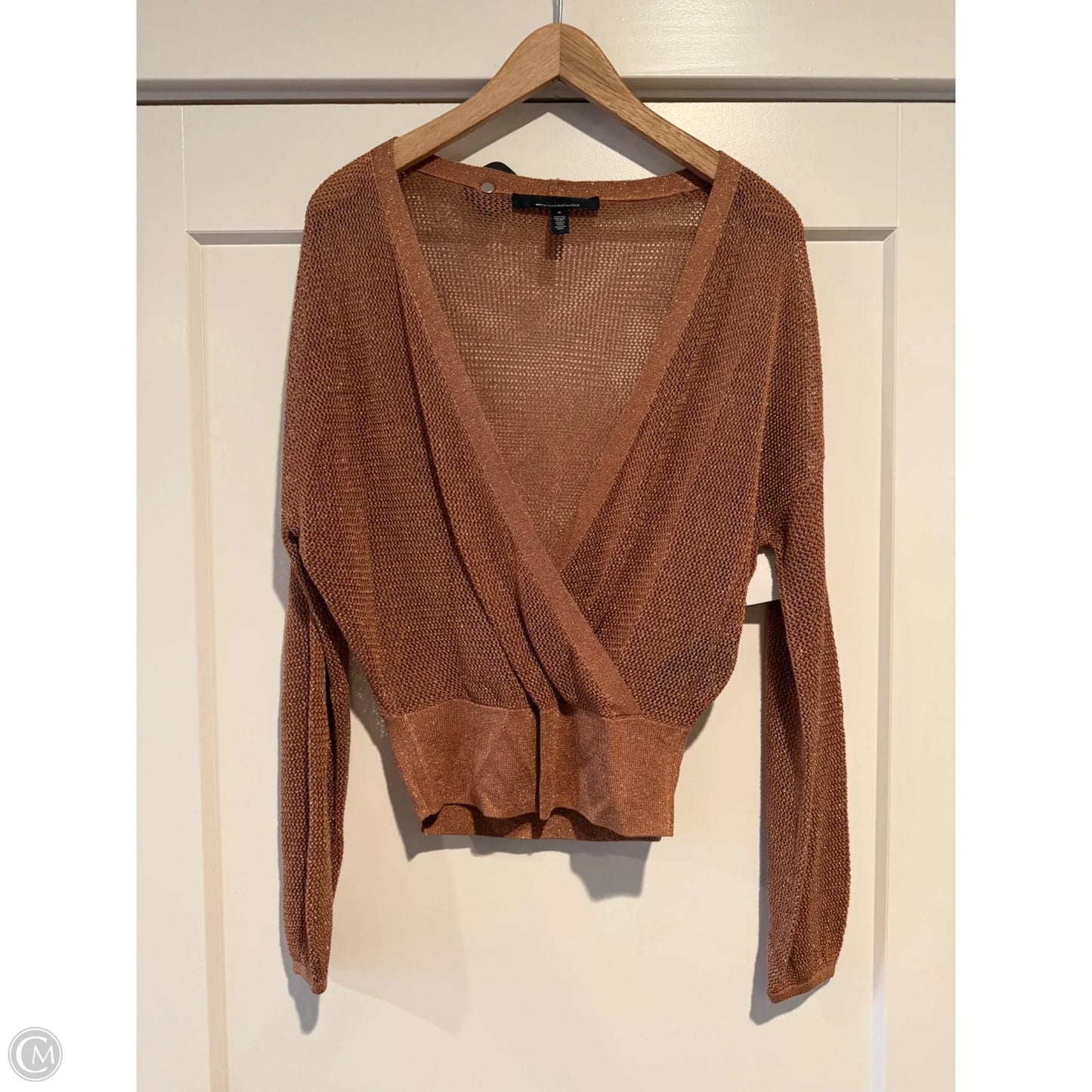 Top Long Sleeve By White House Black Market In Bronze, Size: S
