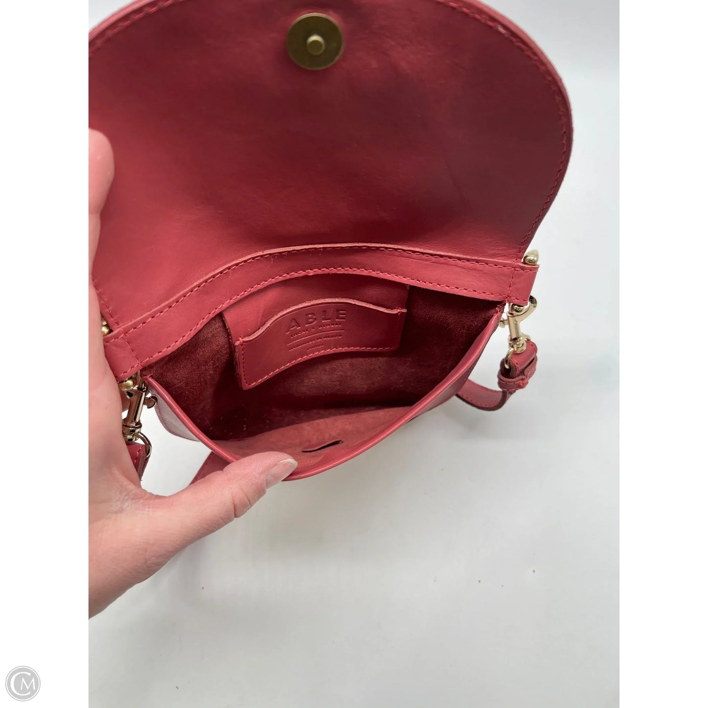 Crossbody Leather By Able, Size: Small