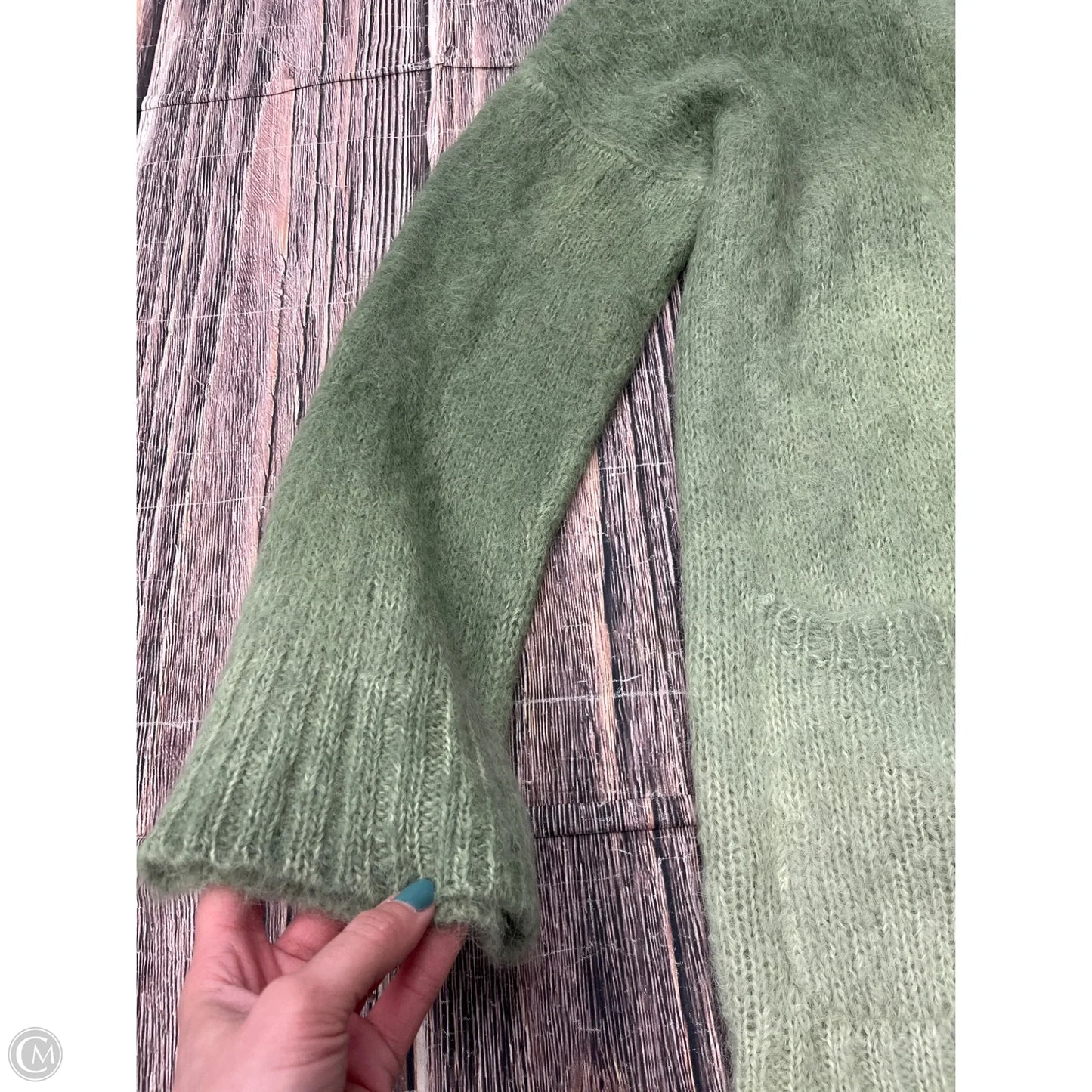 Sweater Cardigan By Anthropologie In Green, Size: M