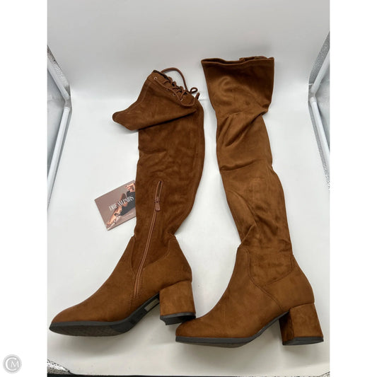 Boots Knee Heels By Dream Pairs In Brown, Size: 6