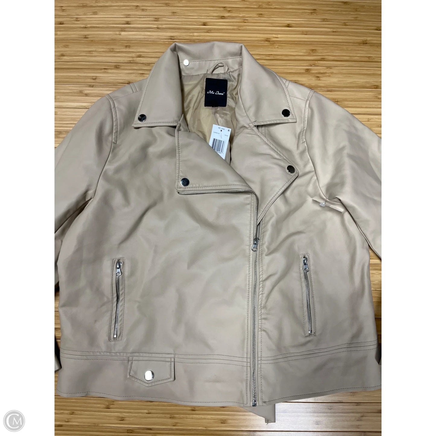 Jacket Moto By Me Jane In Tan, Size: 1x