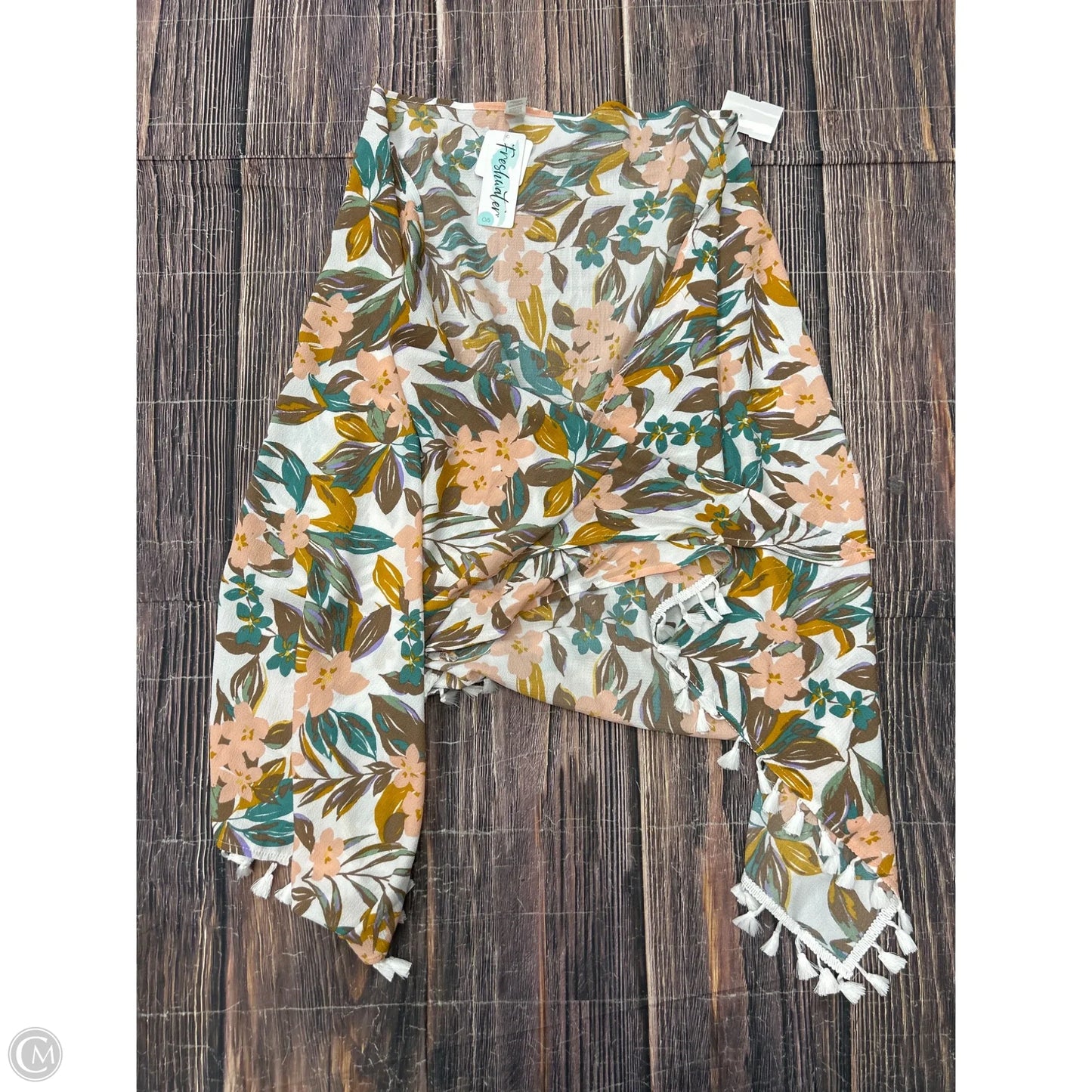 Swimwear Cover-up By Clothes Mentor In Floral Print, Size: Osfm
