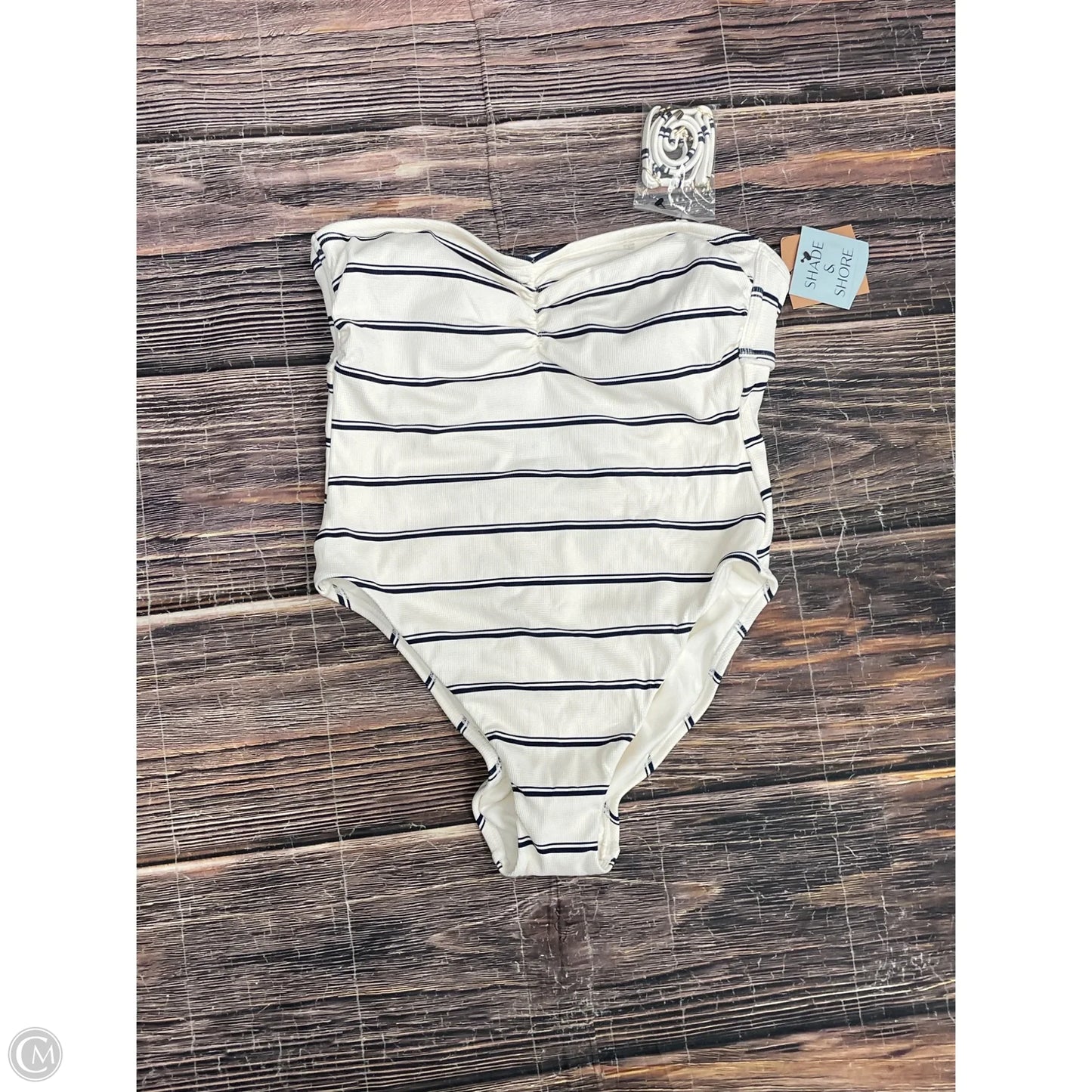 Swimsuit By Shade & Shore In Blue & Cream, Size: L