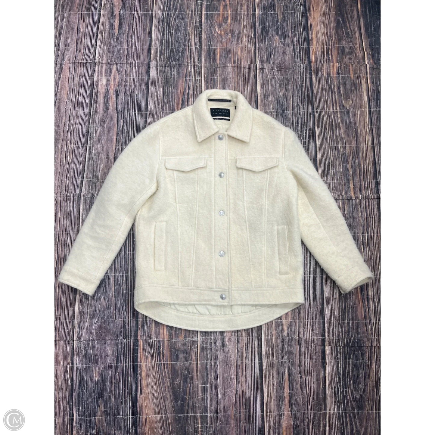 Jacket Designer By All Saints In Cream, Size: 2
