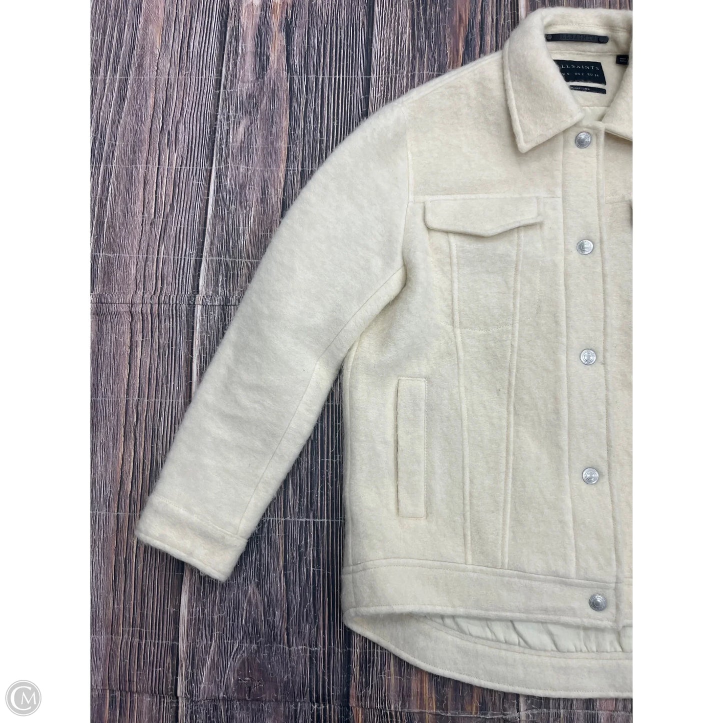 Jacket Designer By All Saints In Cream, Size: 2