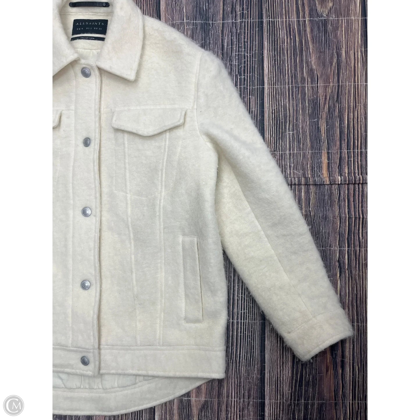 Jacket Designer By All Saints In Cream, Size: 2