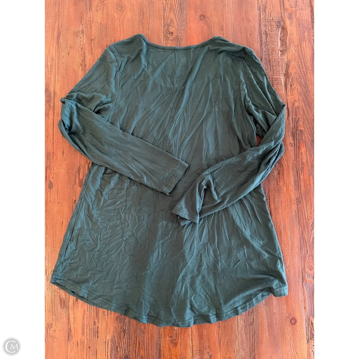 Top Long Sleeve Basic By Clothes Mentor In Green, Size: L