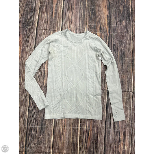 Athletic Top Long Sleeve Crewneck By Lululemon In Grey, Size: M