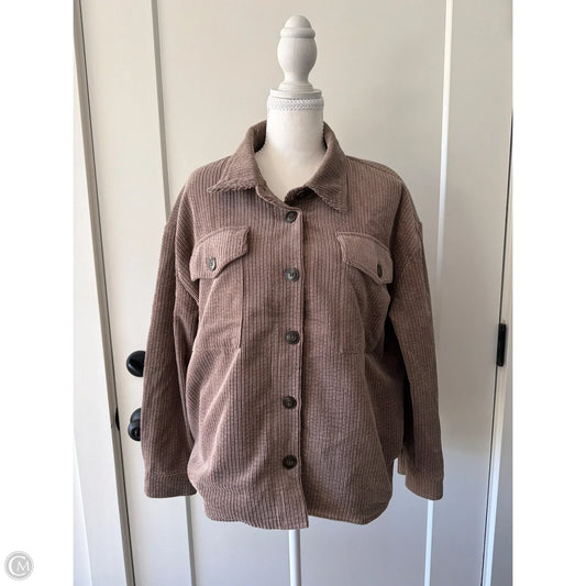 Jacket Faux Fur & Sherpa By Ci Sono In Brown, Size: M