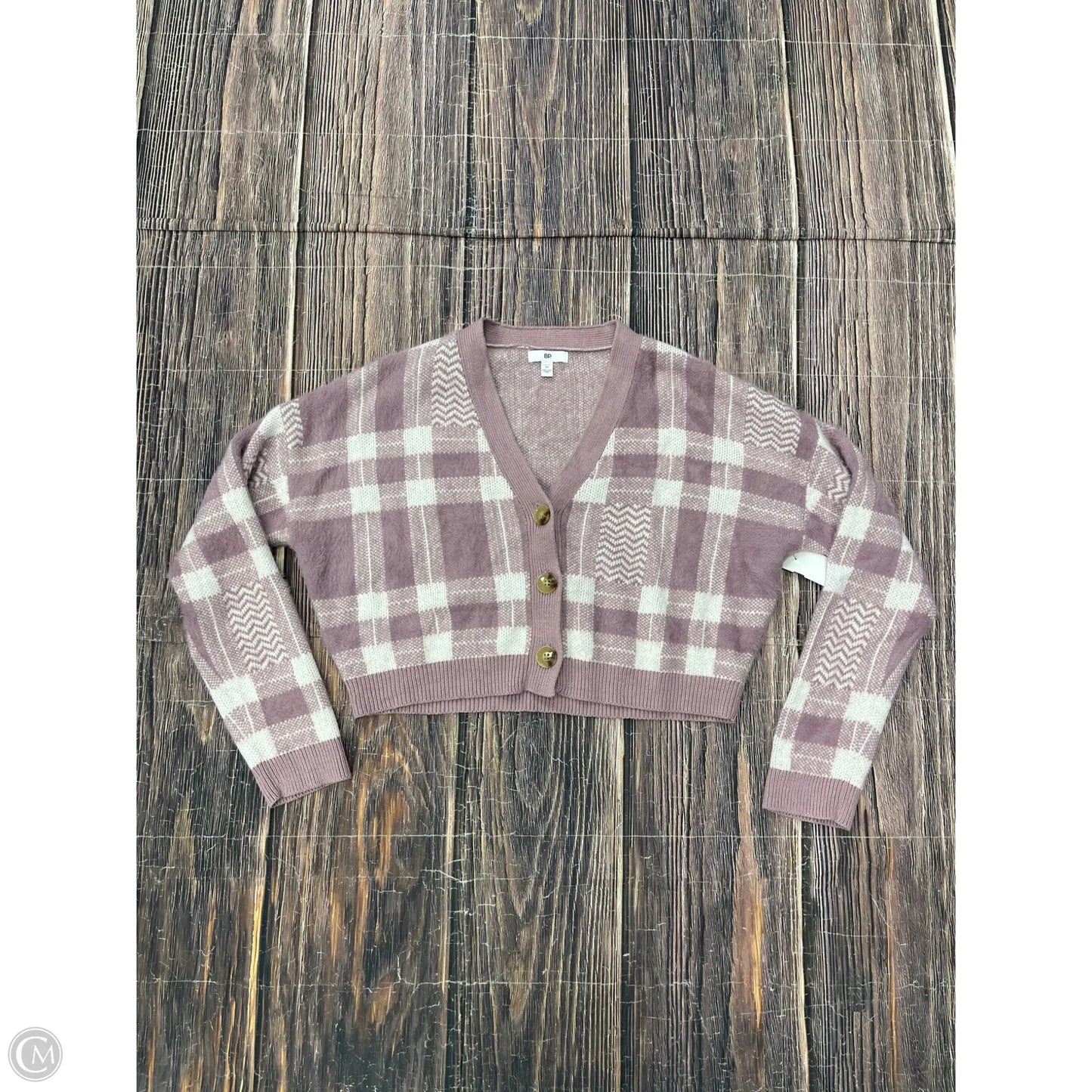 Sweater Cardigan By Bp In Purple, Size: M
