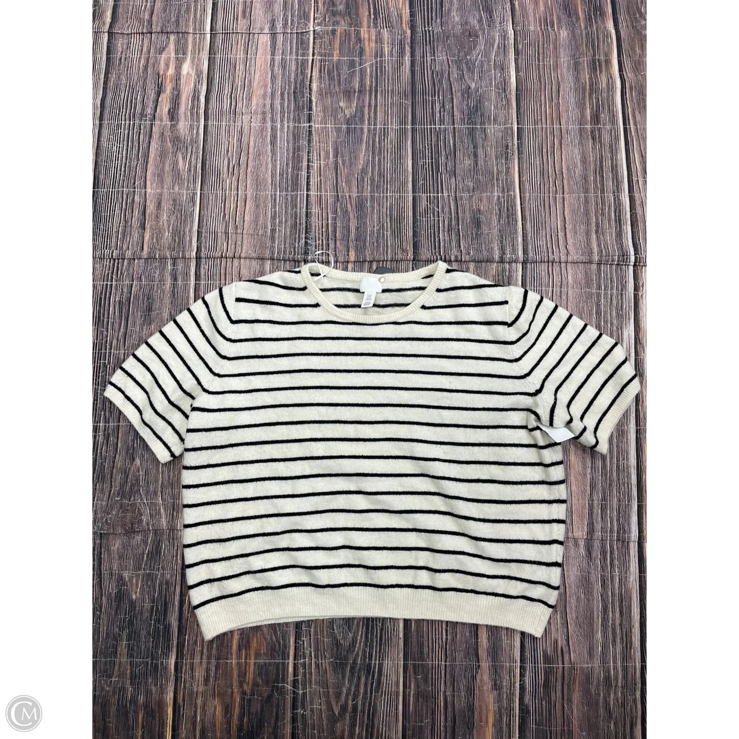 Sweater Short Sleeve By H&m In Striped Pattern, Size: 4x