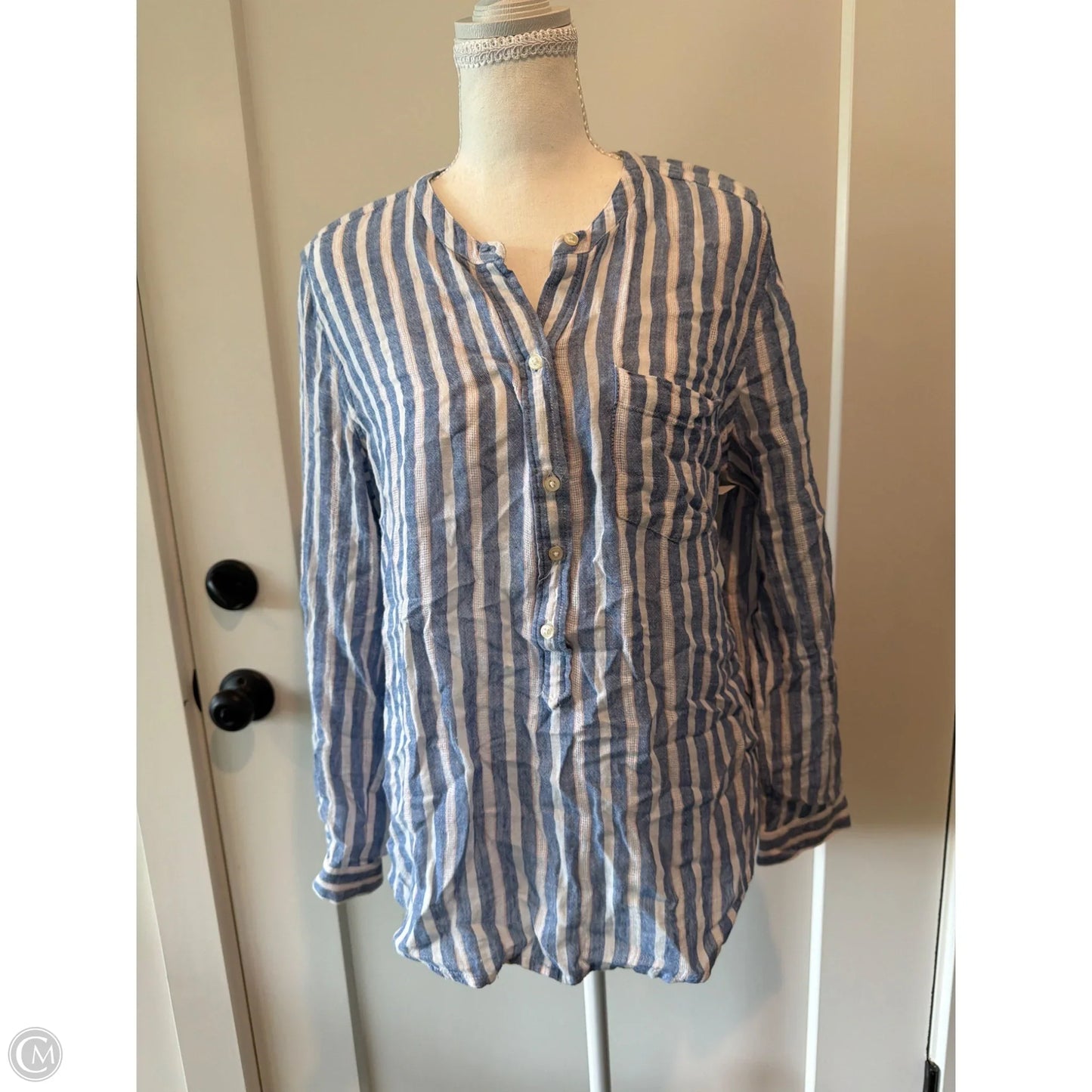 Top Long Sleeve By Lucky Brand In Blue, Size: M