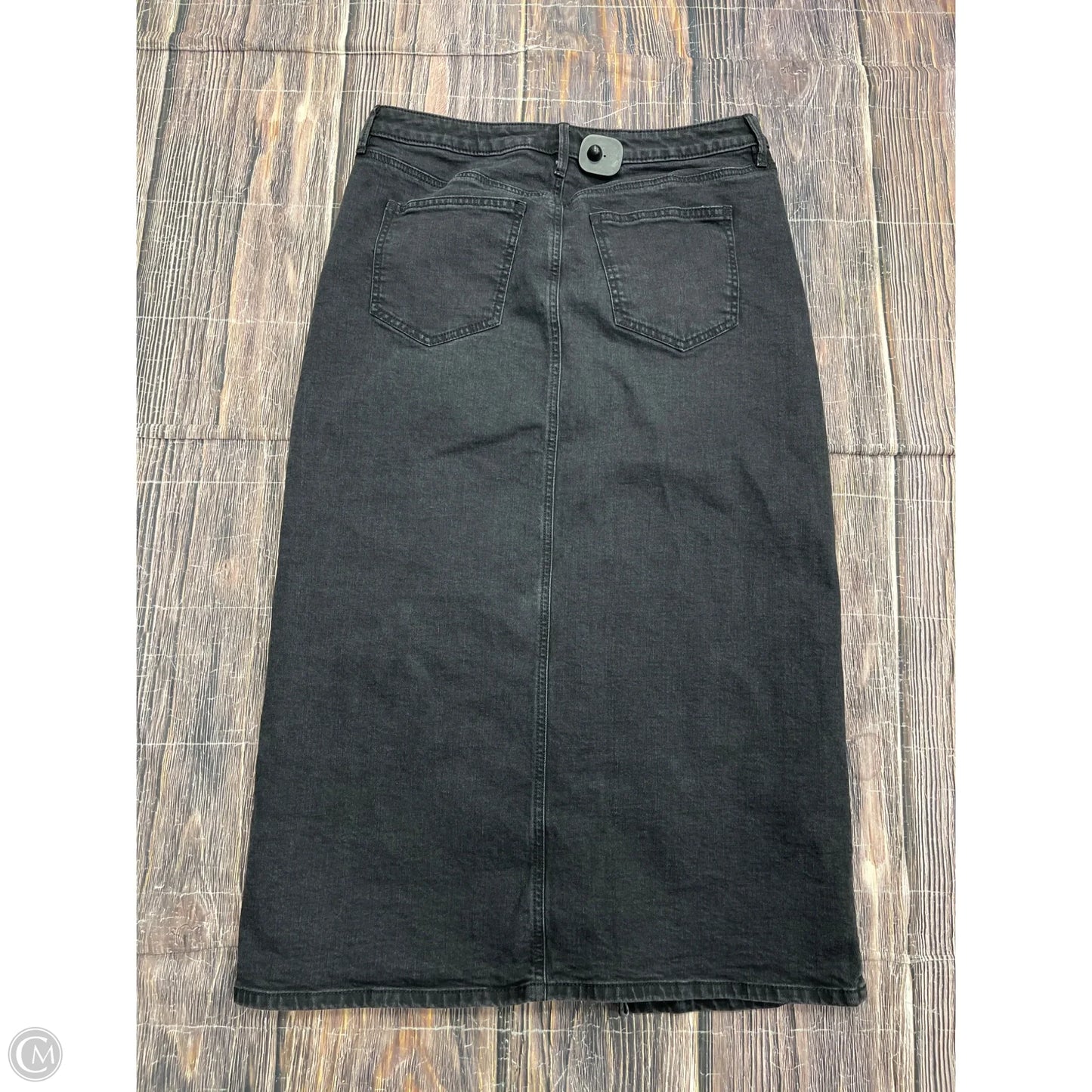 Skirt Maxi By Ann Taylor In Black Denim, Size: 12