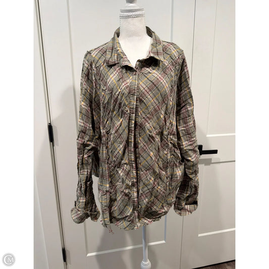 Top Long Sleeve By Heyson In Green, Size: 3x