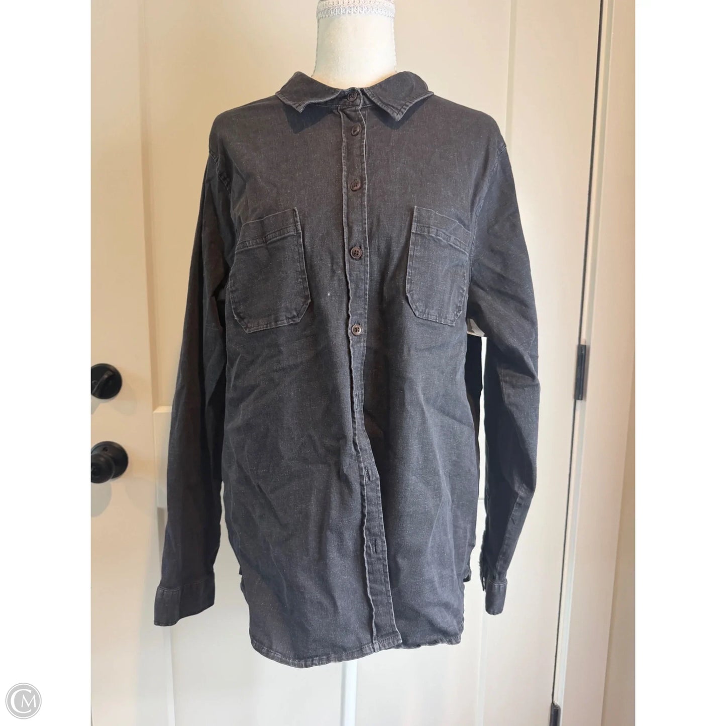 Top Long Sleeve By Clothes Mentor In Black, Size: 16