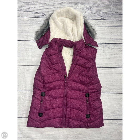 Vest Faux Fur & Sherpa By Green Tea In Purple, Size: Xl