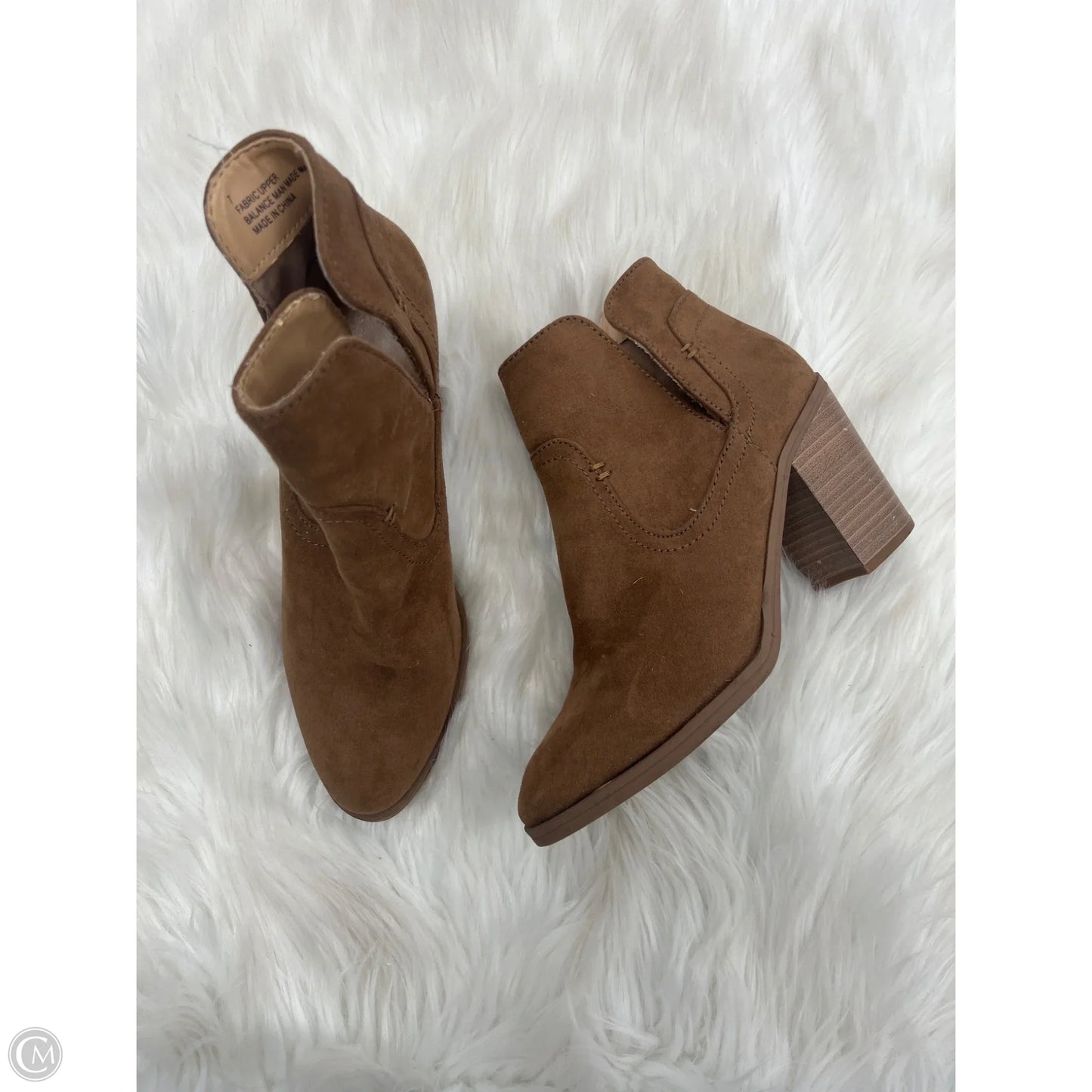 Boots Ankle Heels By White Mountain In Brown, Size: 6.5