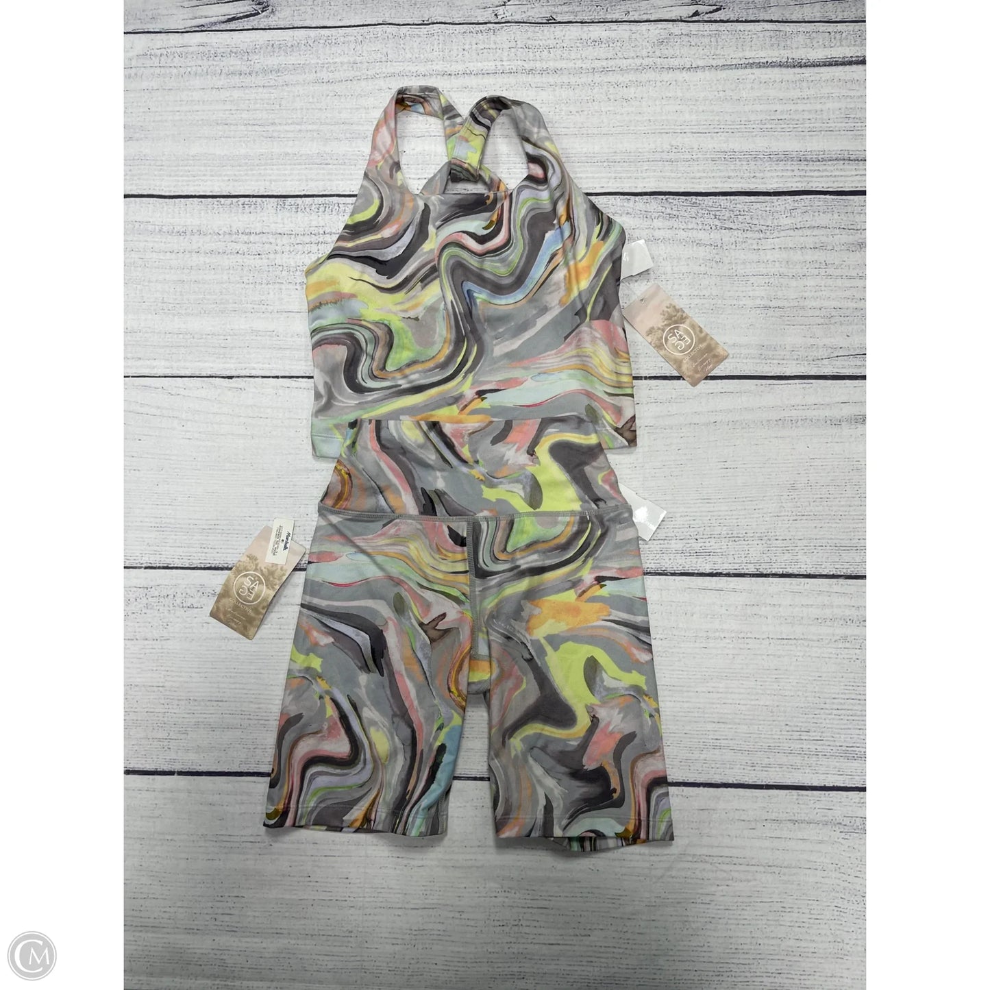 Athletic Shorts 2pc By Sage In Tie Dye Print, Size: Xs
