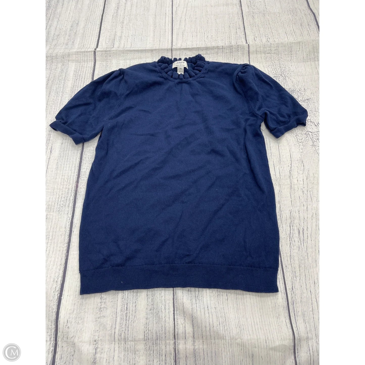 Top Short Sleeve By J. Crew In Blue, Size: Xs