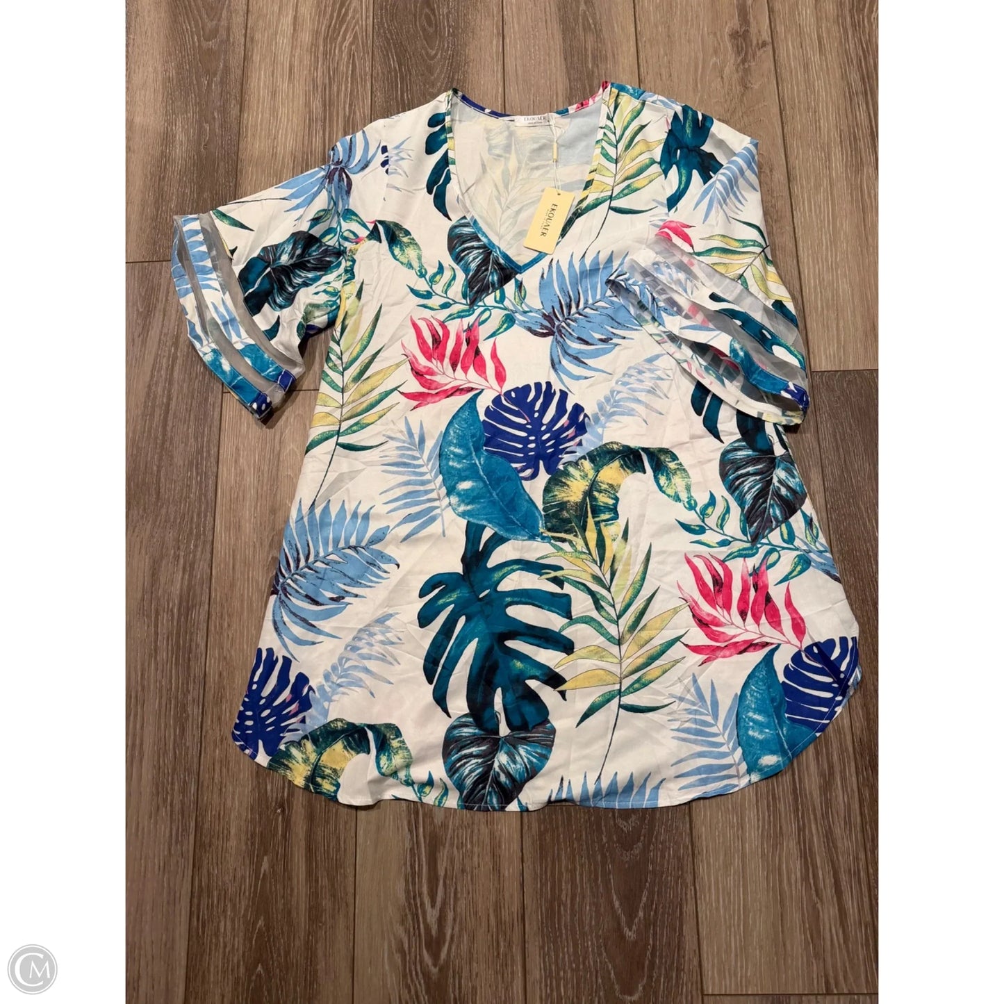 Swimwear Cover-up By Ekouaer In Tropical Print, Size: M