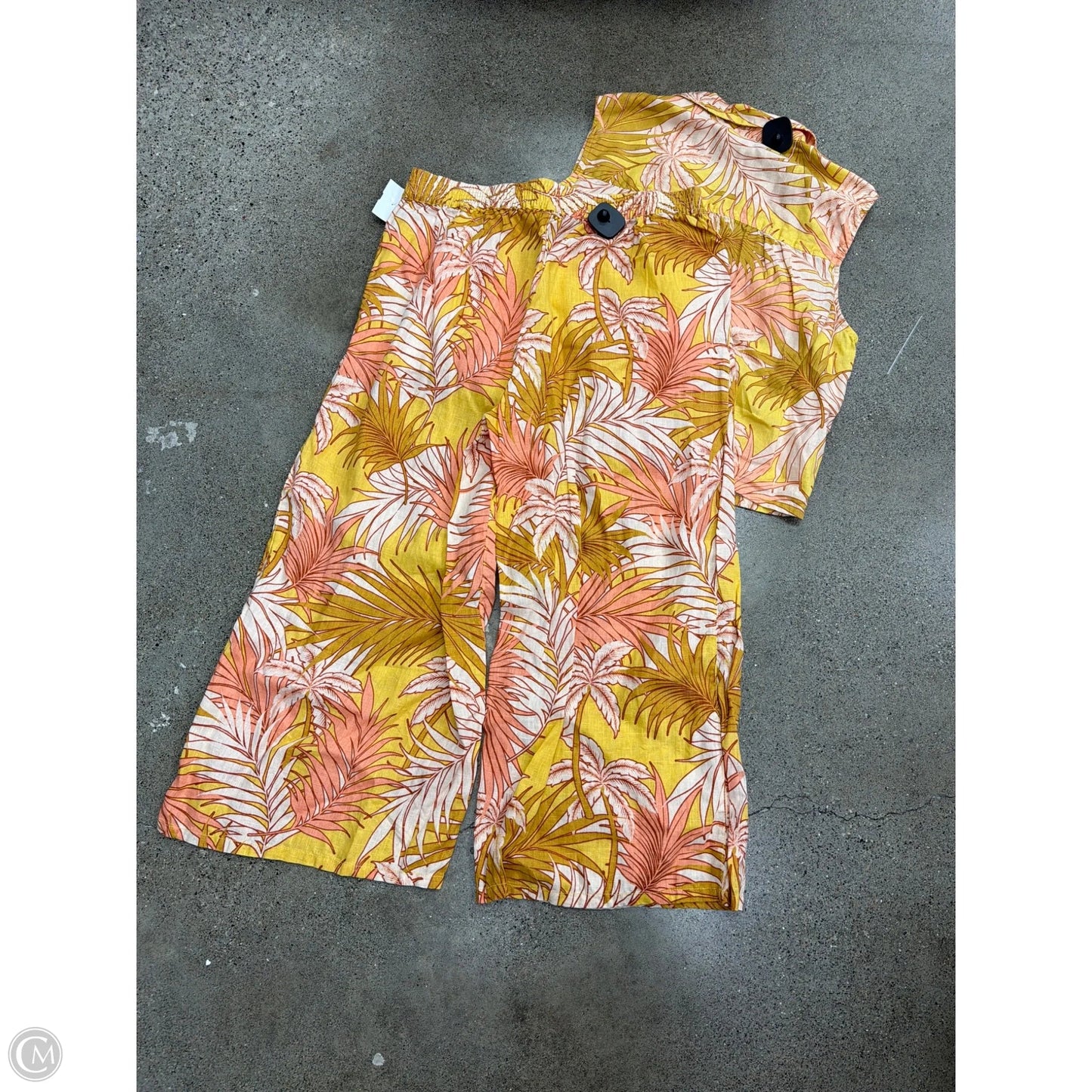 Pants Set 2pc By Tahari In Yellow, Size: Xl