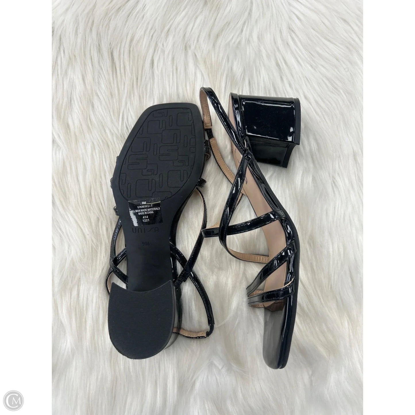 Sandals Heels Block By Unisa In Black, Size: 9