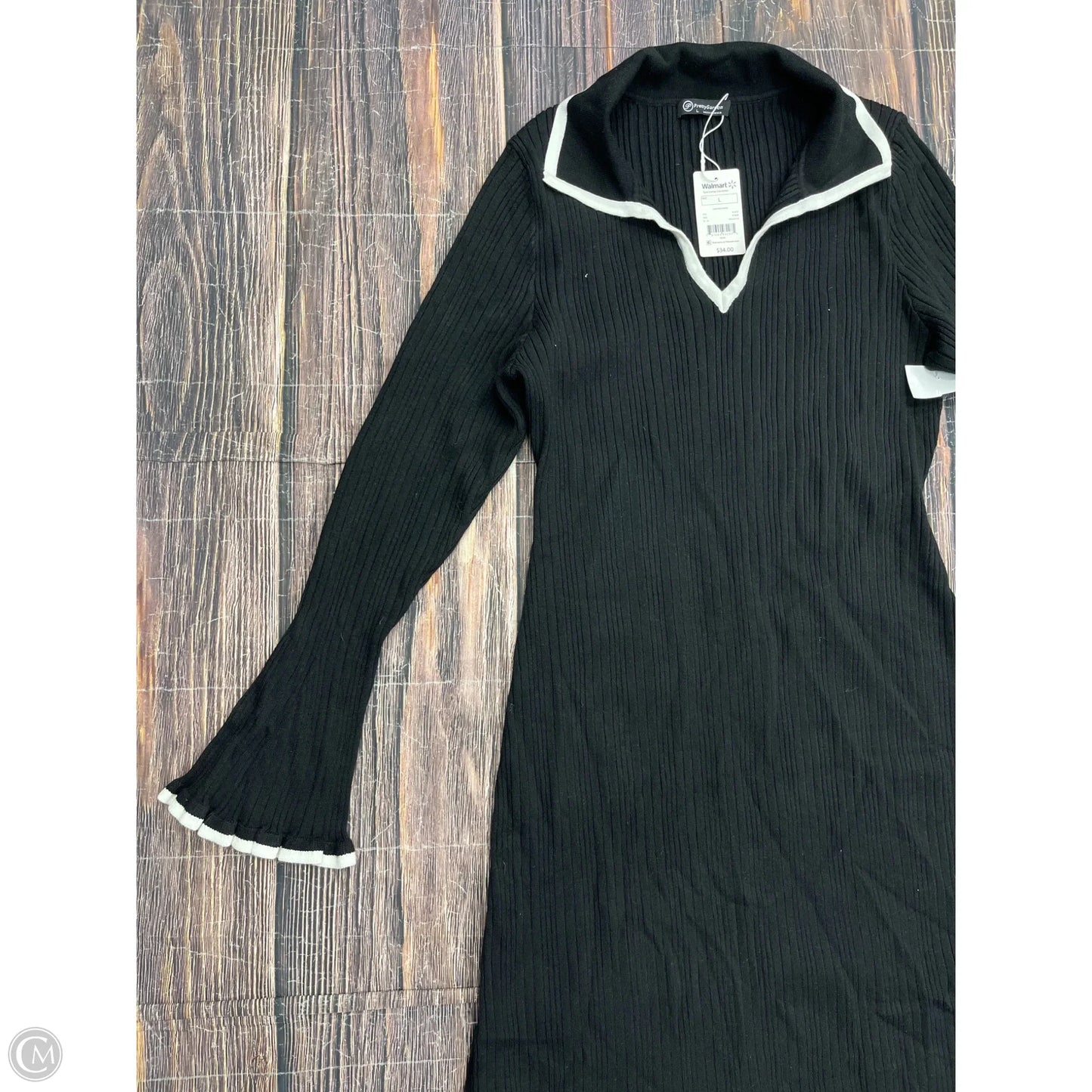 Dress Sweater By Prettygarden In Black, Size: L