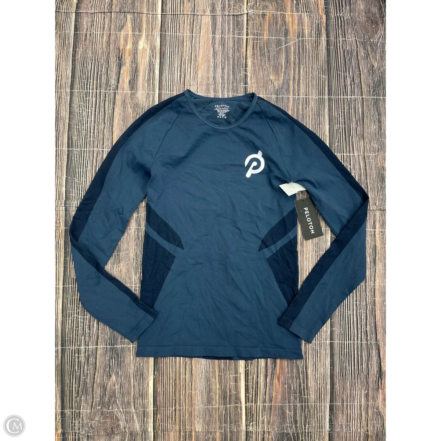 Athletic Top Long Sleeve Crewneck By Peloton In Blue, Size: L