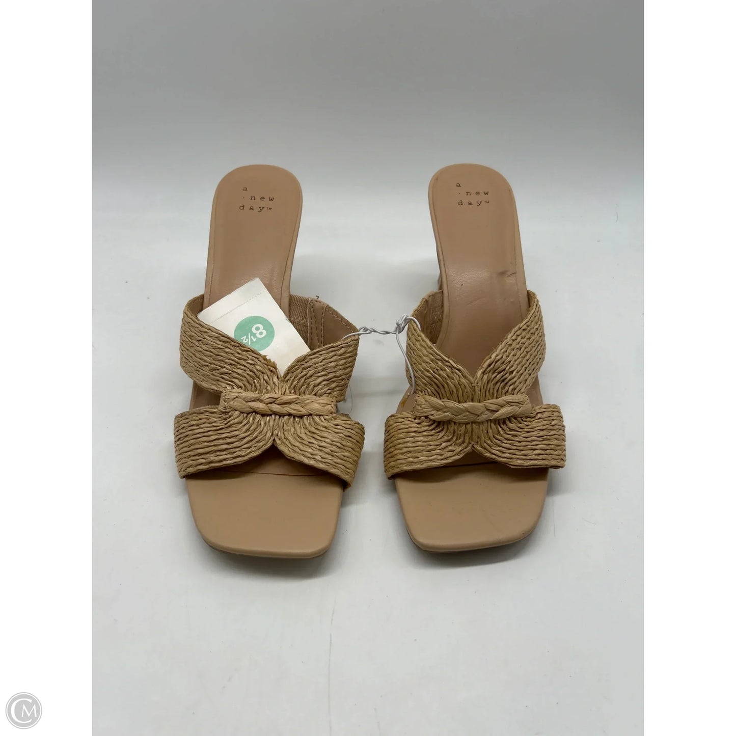 Sandals Heels Block By A New Day In Tan, Size: 8.5