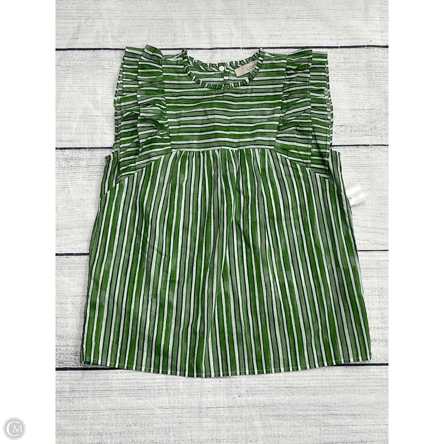 Top Sleeveless By Loft In Green, Size: Xs