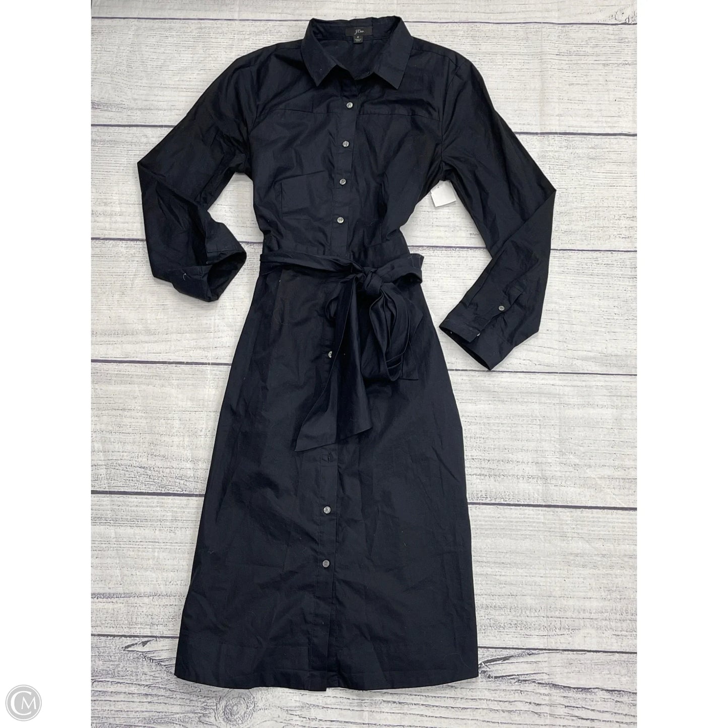 Dress Casual Midi By J. Crew In Black, Size: 4