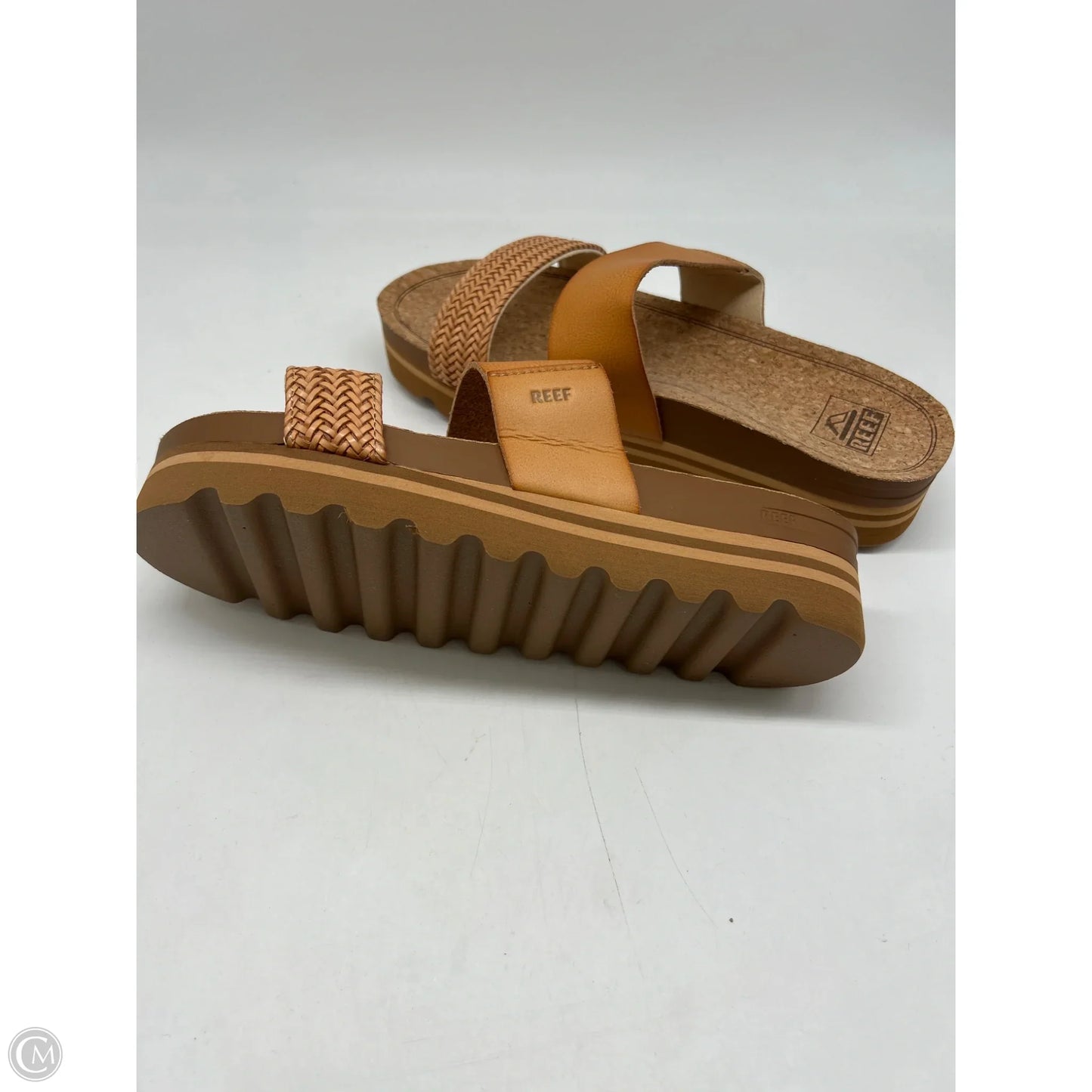 Sandals Heels Platform By Reef In Tan, Size: 9