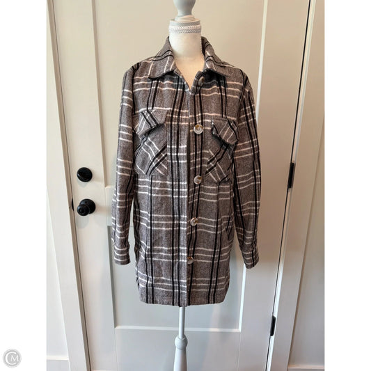 Jacket Shirt By Ellison In Grey, Size: S