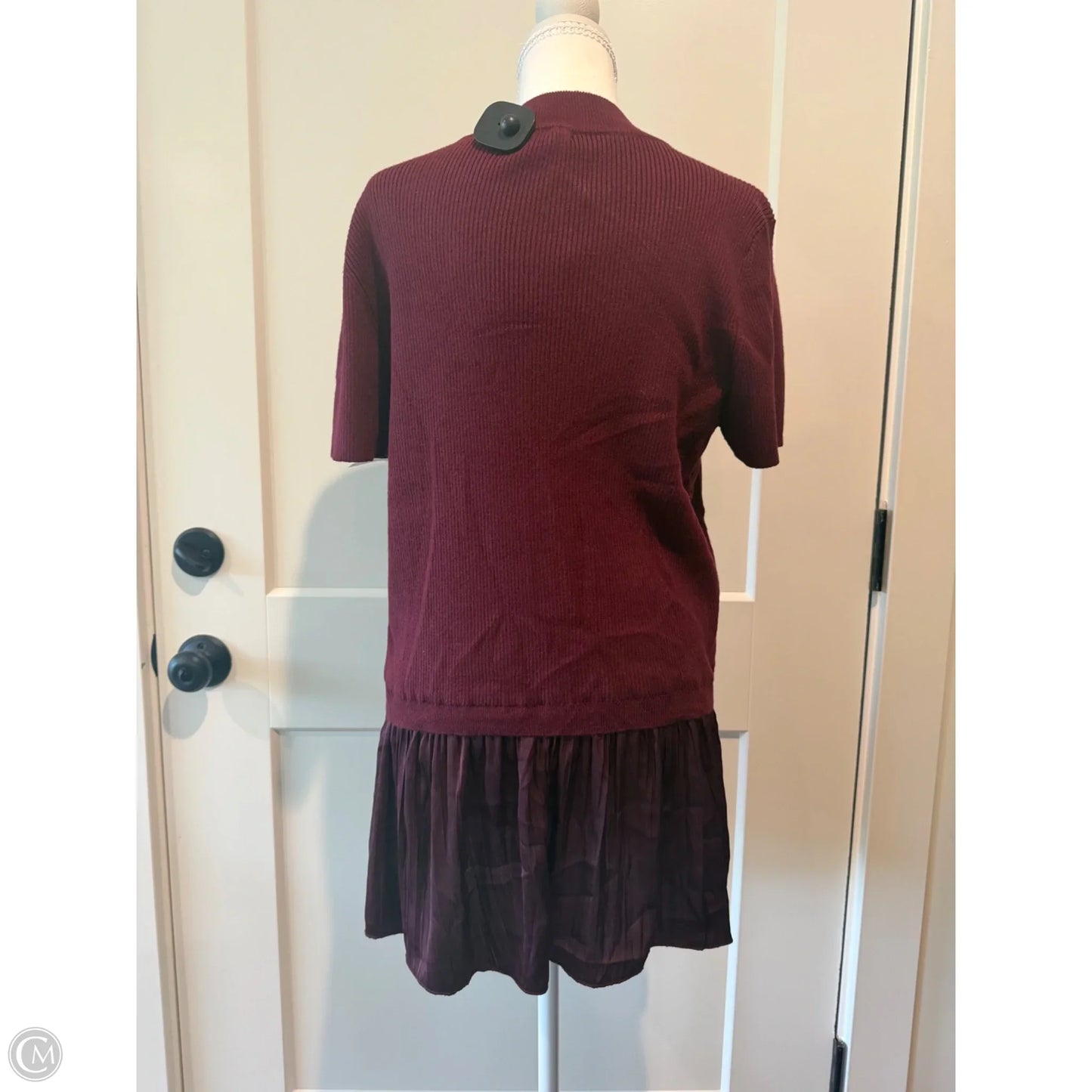 Top Short Sleeve By Cato In Maroon, Size: 1x